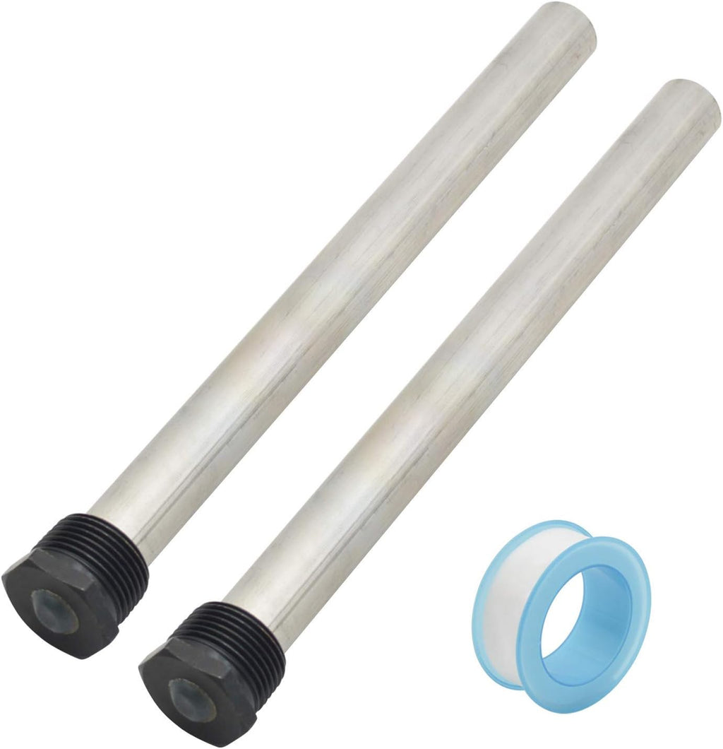 Magnesium Anode Rod with PTFE Thread Seal Tape, 9.25L x 3/4 NPT - 2 Pack V291