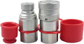 3/4'' SAE-12 UNF1-1/16 Flat Face Hydraulic Quick Connect Coupling, 1/2 Body, Pack of 2 G869861
