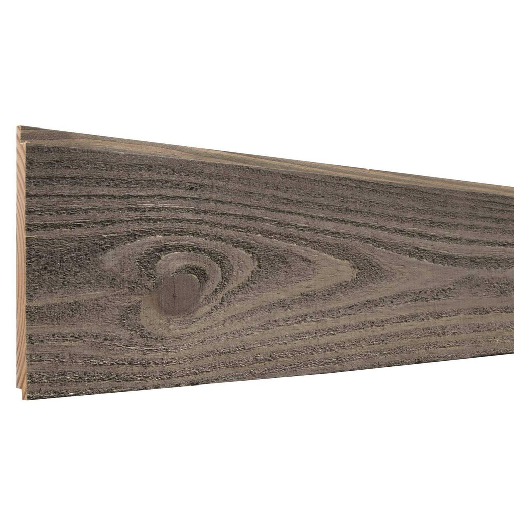 5.375-in x 8-ft Finished Brown Pine Shiplap Wall Plank U2874