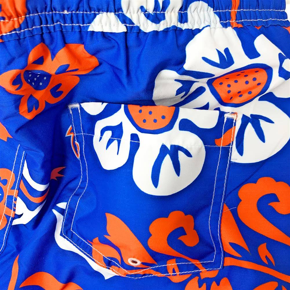 Purple Floral Volley Swim Trunks S4690