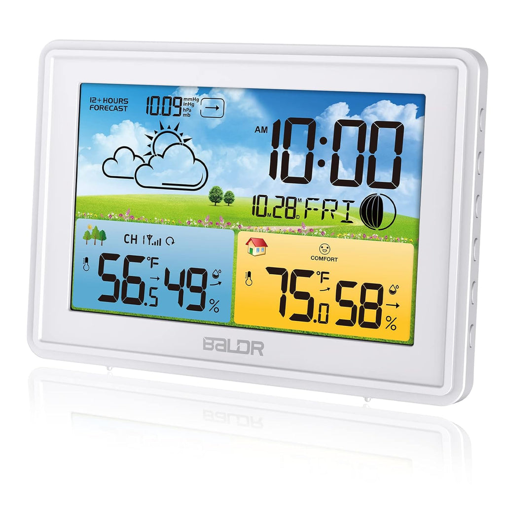 Wireless Indoor Outdoor Thermometer with Large Time Display Z70902