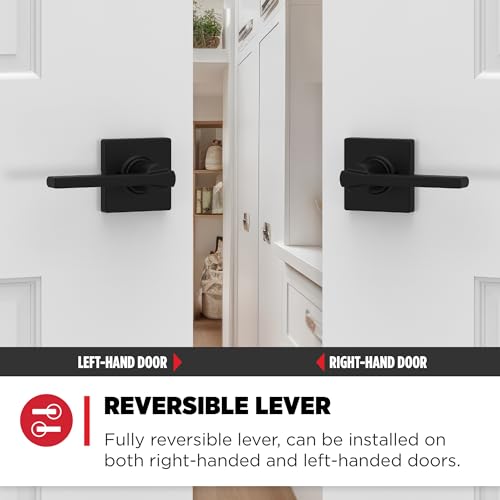 Matte Black Interior Privacy Door Handle 10 Pack T8332