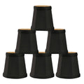 Silk Bell Candelabra Shade Set of 6 Black Gold L258
