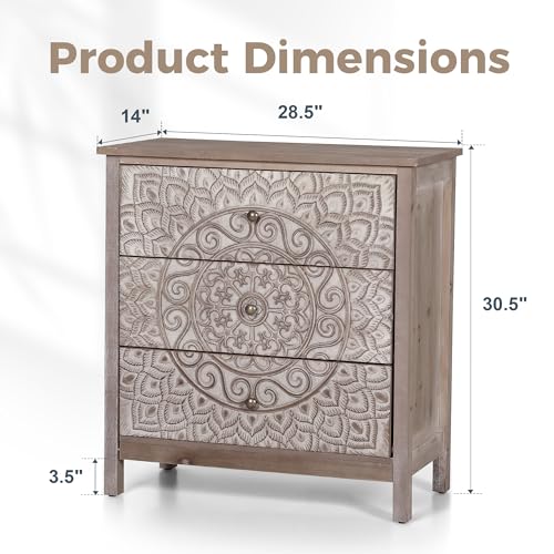 3 Drawer Dresser Set of 2 L62153