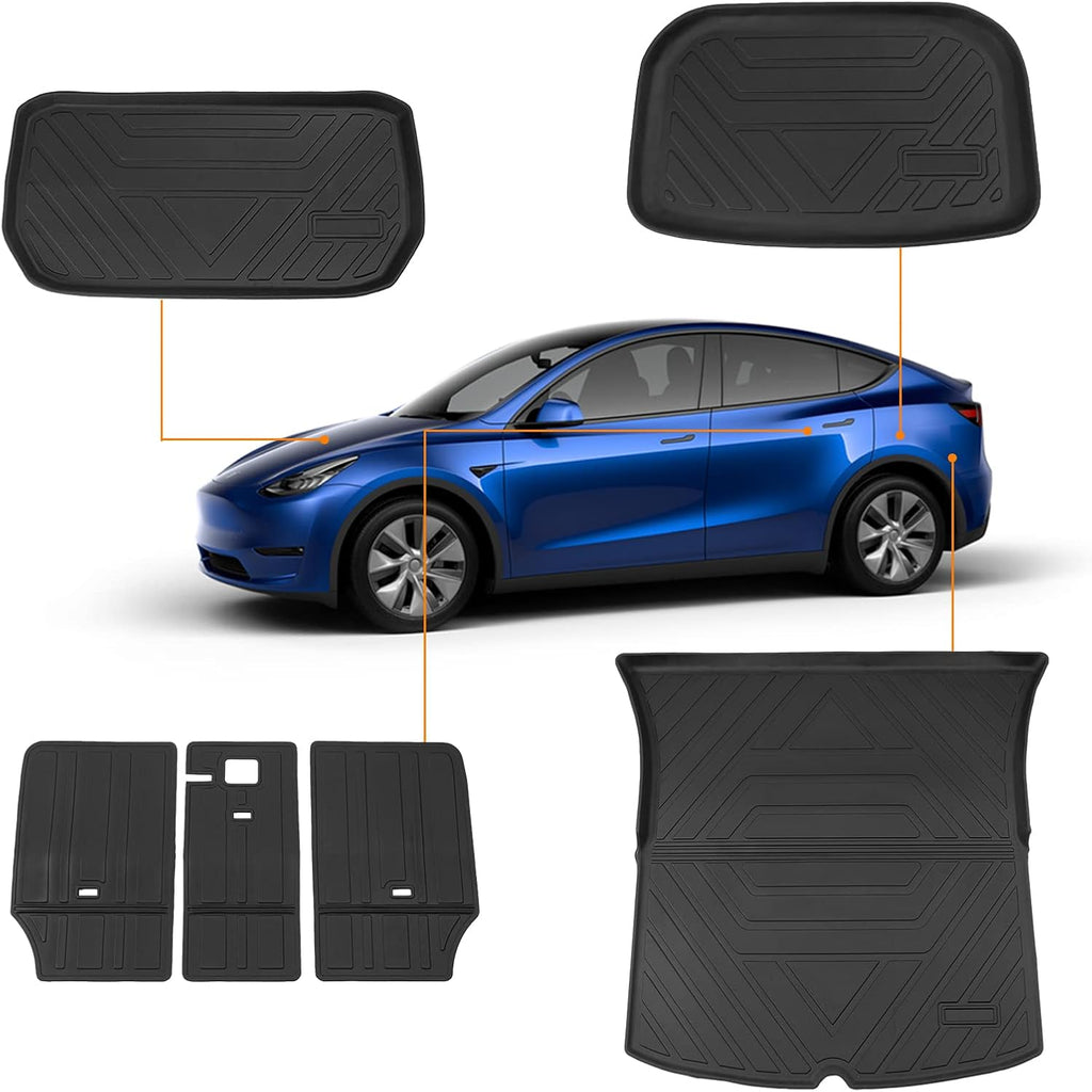 Tesla Model Y Trunk Mats Cargo Liners Floor Mats All Weather V16869