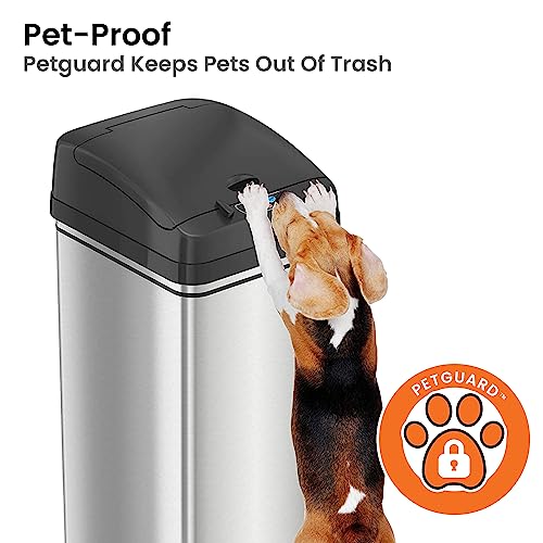 Stainless Steel 16 Gallon Touchless Sensor Trash Can J396