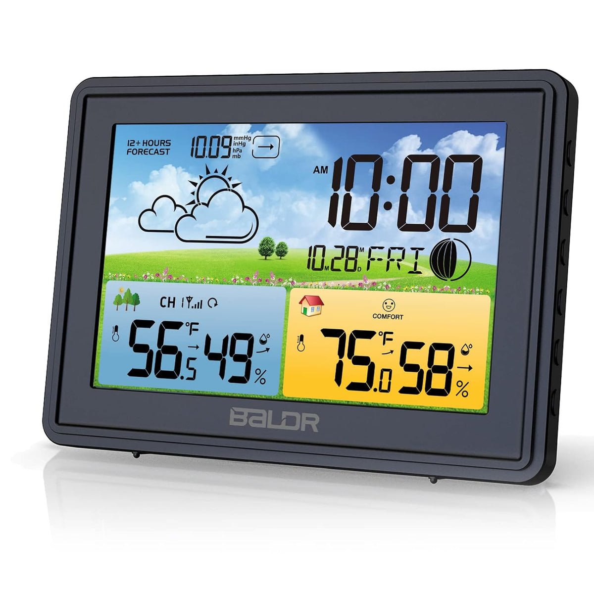 Wireless Indoor Outdoor Thermometer with Large Time Display Z70902