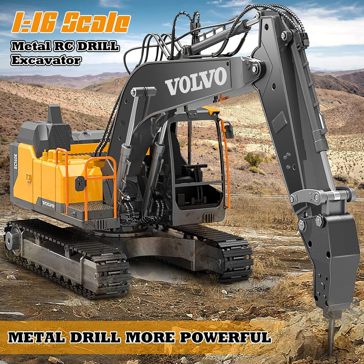 RC Excavator 1/16 Scale Remote Control Construction Truck S606