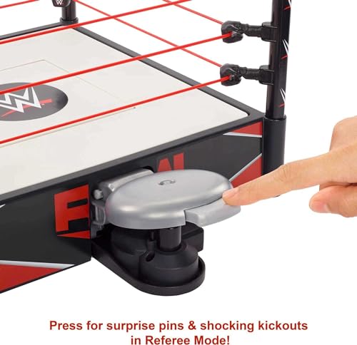 WWE Wrekkin' Kickout Ring Playset with Launcher, Crane, Championship, 13-inch x 20-inch V115563