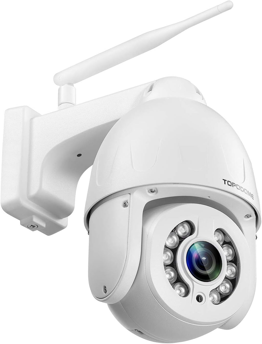5MP PTZ Security Camera Outdoor 5X Optical Zoom Color Night Vision White P561796