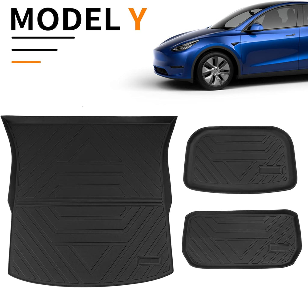 Tesla Model Y Trunk Mats Cargo Liners Floor Mats All Weather V16869