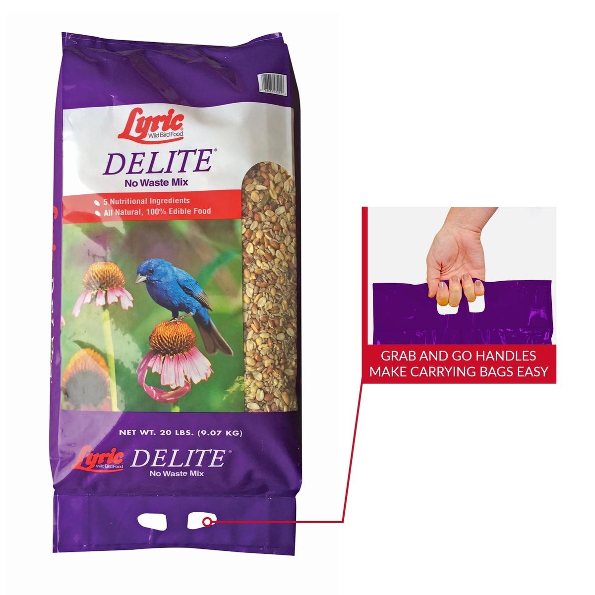 20 lb. No Waste Bird Seed with Shell-Free Nuts & Seeds D179