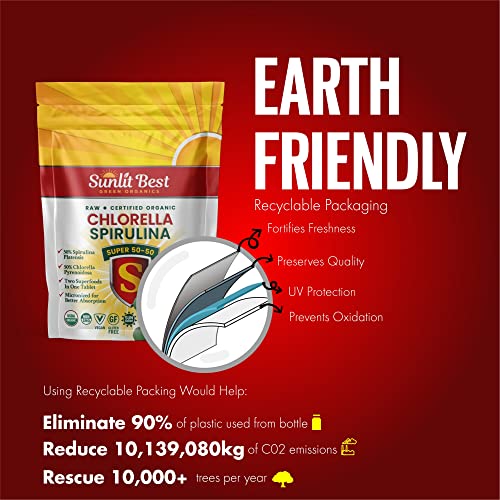 500 Organic Chlorella Spirulina Tablets M35919