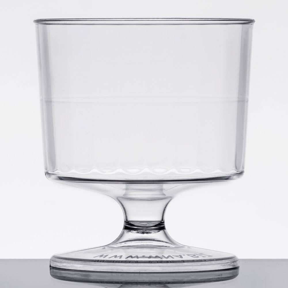 2 oz. Clear Plastic Pedestal Wine Cup Z821