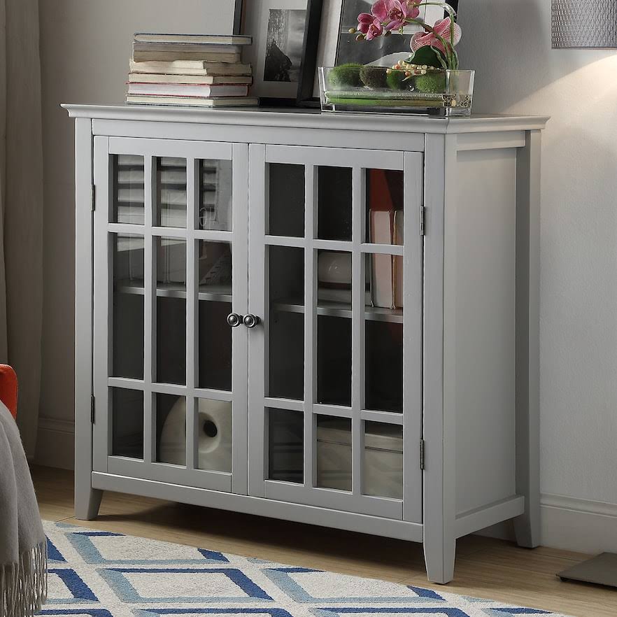 Grey 2-Door Storage Cabinet Z1909