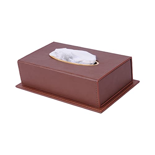 14 PCS Brown Bonded Leather Desk Organizer Set S28210