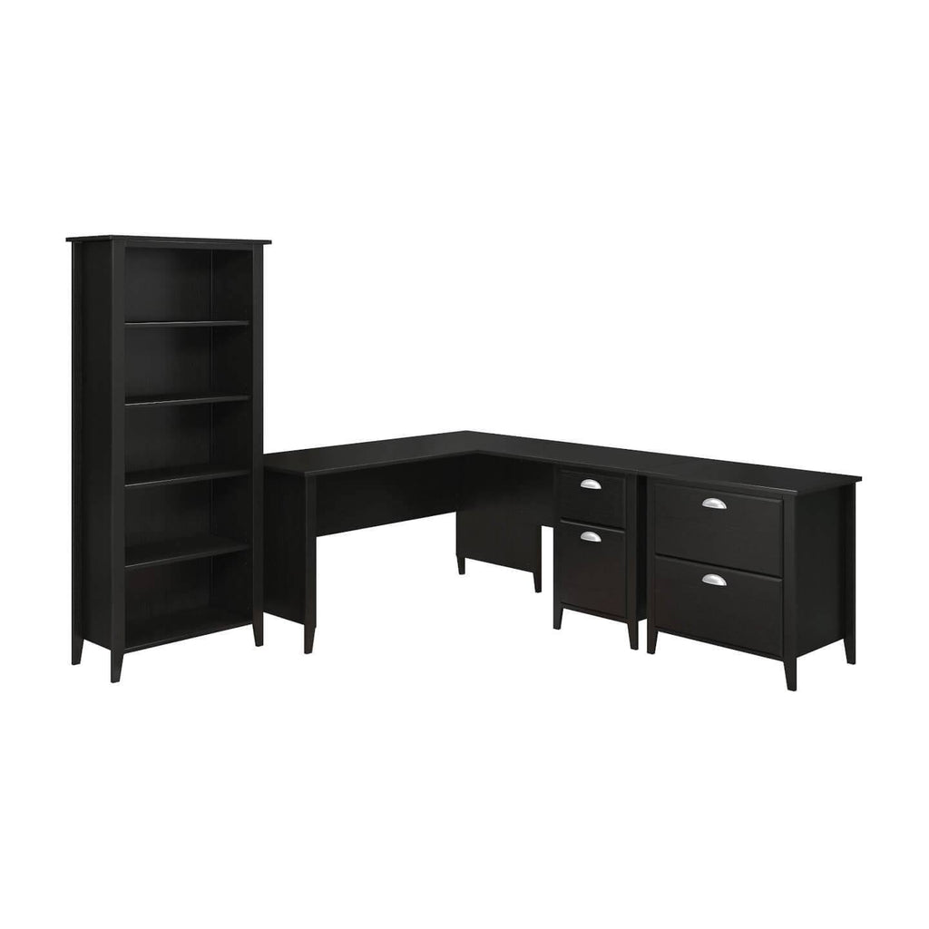 60W L Desk with Bookcase and Lateral File E309684
