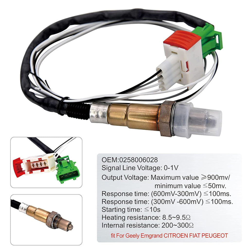 Air Fuel Ratio Gauge 2-1/16 52mm with O2 Oxygen Sensor Pack of 2 X703819