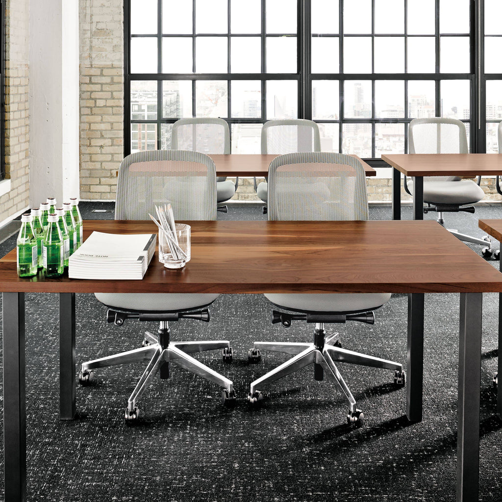 Cherry Top Table with Natural Steel Base Z73738