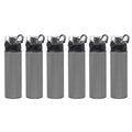 25 oz Aluminum Water Bottle 6 Pack with Carabiner M406
