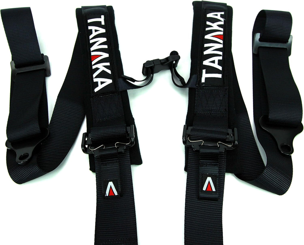 Black 5 Points Safety Harness Set with Shoulder Pads, Pack of 2 F8433