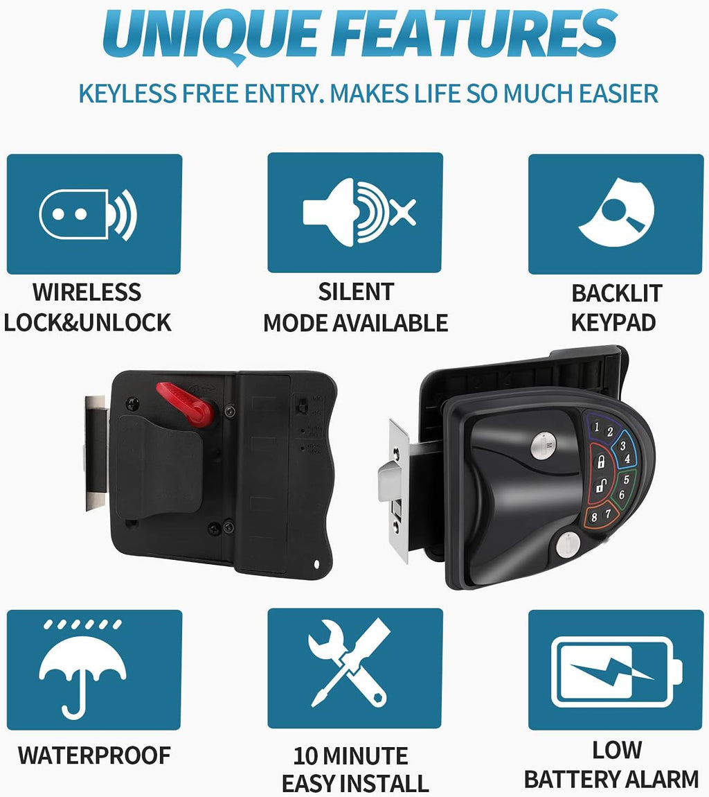RV Keyless Entry Door Lock with Deadbolt and Silent Mode G4508