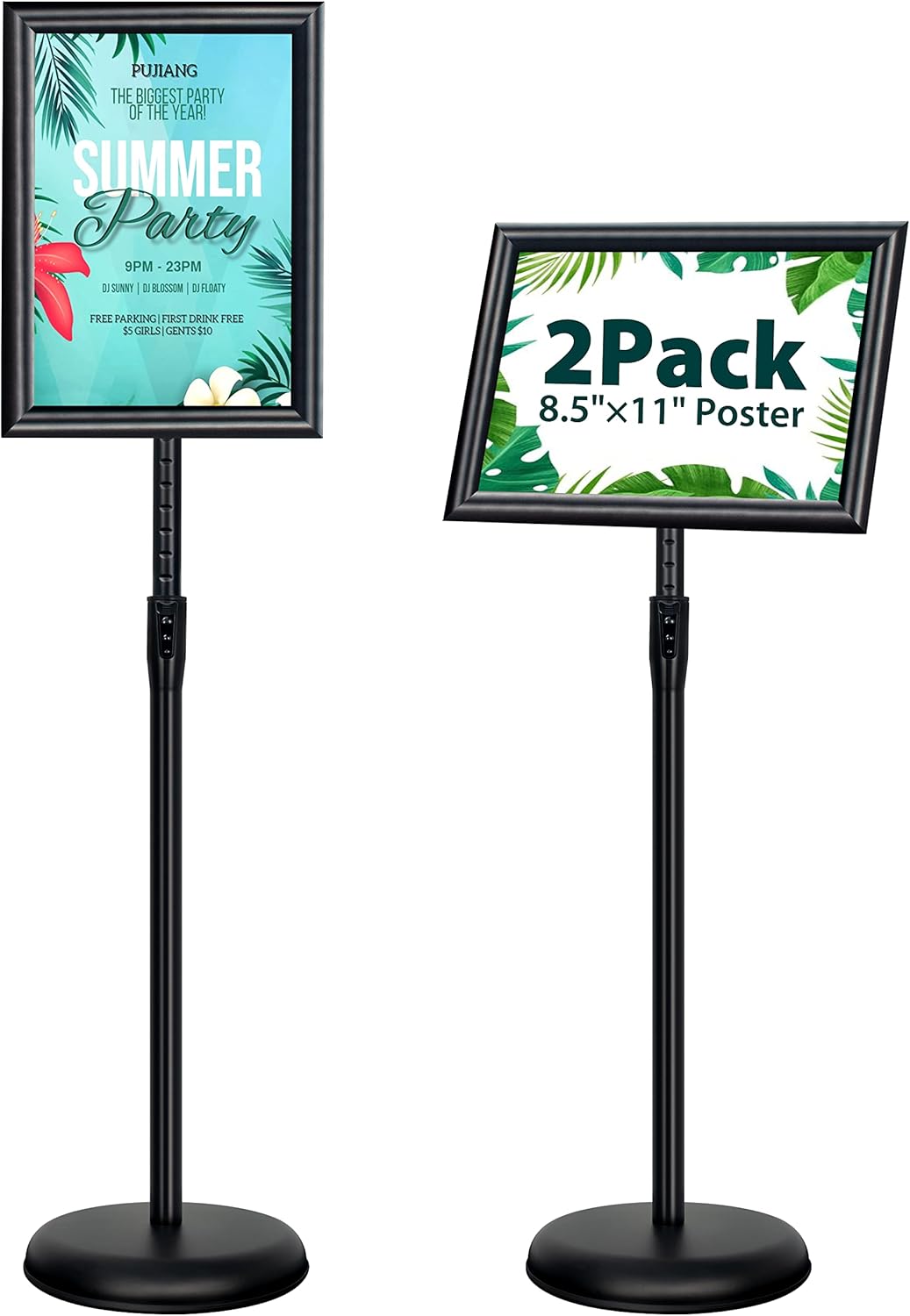 6 Pack Adjustable Floor Sign Stand with Aluminum Snap Open Frame R25597