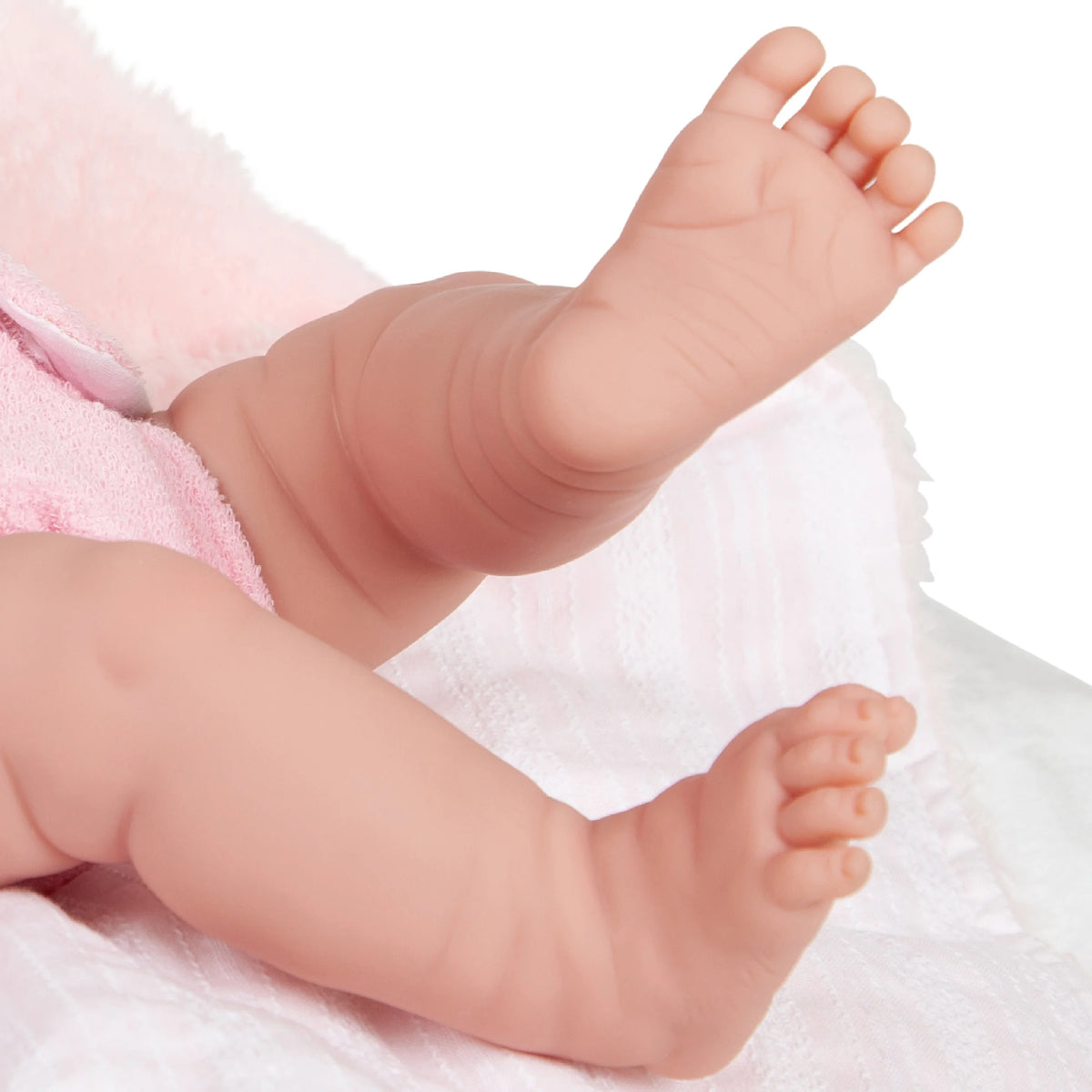 15 inch All-Vinyl Baby Doll In Pink And White With Deluxe Accessories K37770