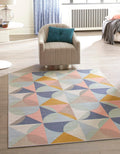 Multi Ivory 9' x 12' Geometric Rug U38978