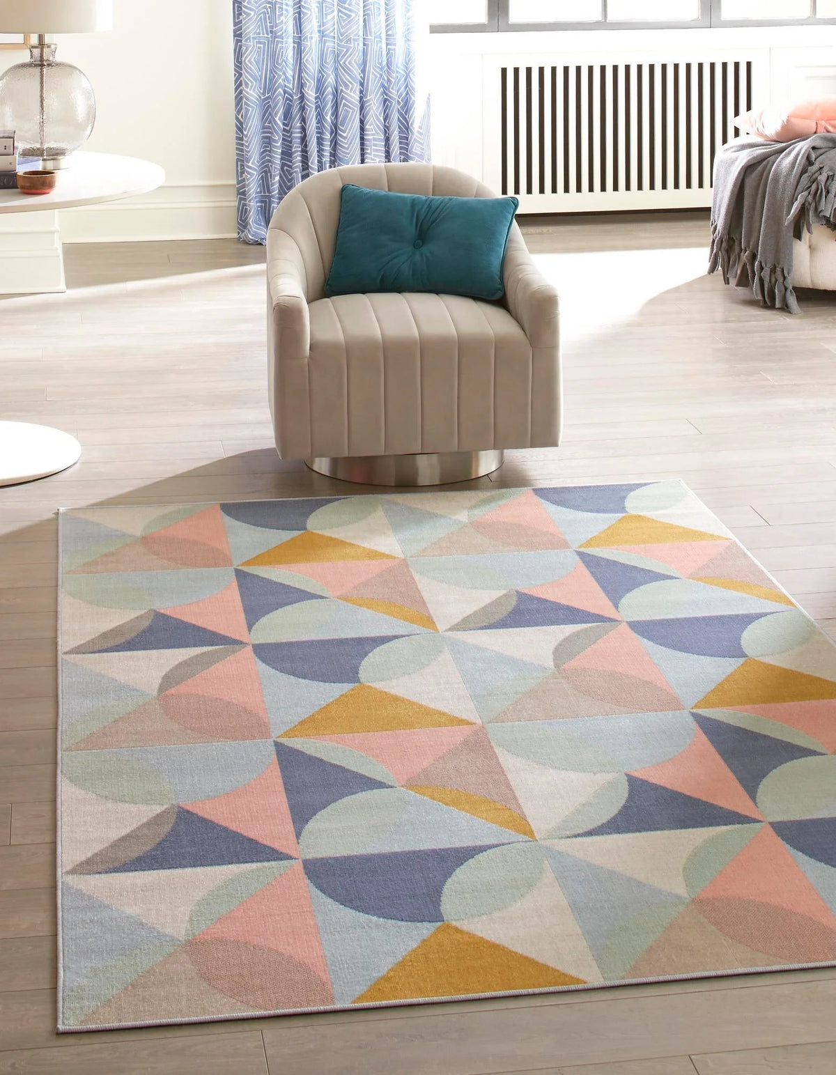 Multi Ivory 9' x 12' Geometric Rug U38978