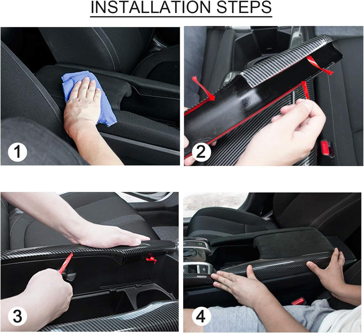 Carbon Fiber Center Console Armrest Cover C65272
