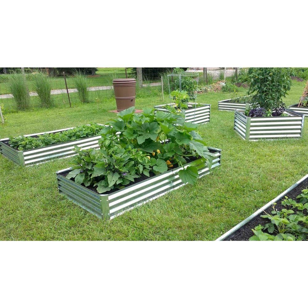 Galvanized Raised Garden Bed Bundle D764294