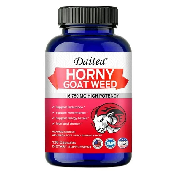 Horny Goat Weed Extract Complex with Tribulus Saw Palmetto Tongkat Ali and Maca Root 120 Capsules K66087