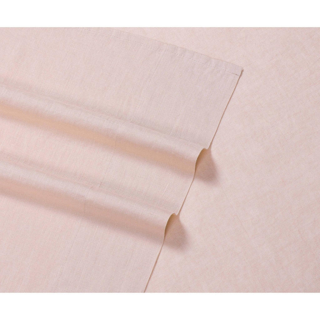 Blush Flax Linen California King Sheet Set U450343