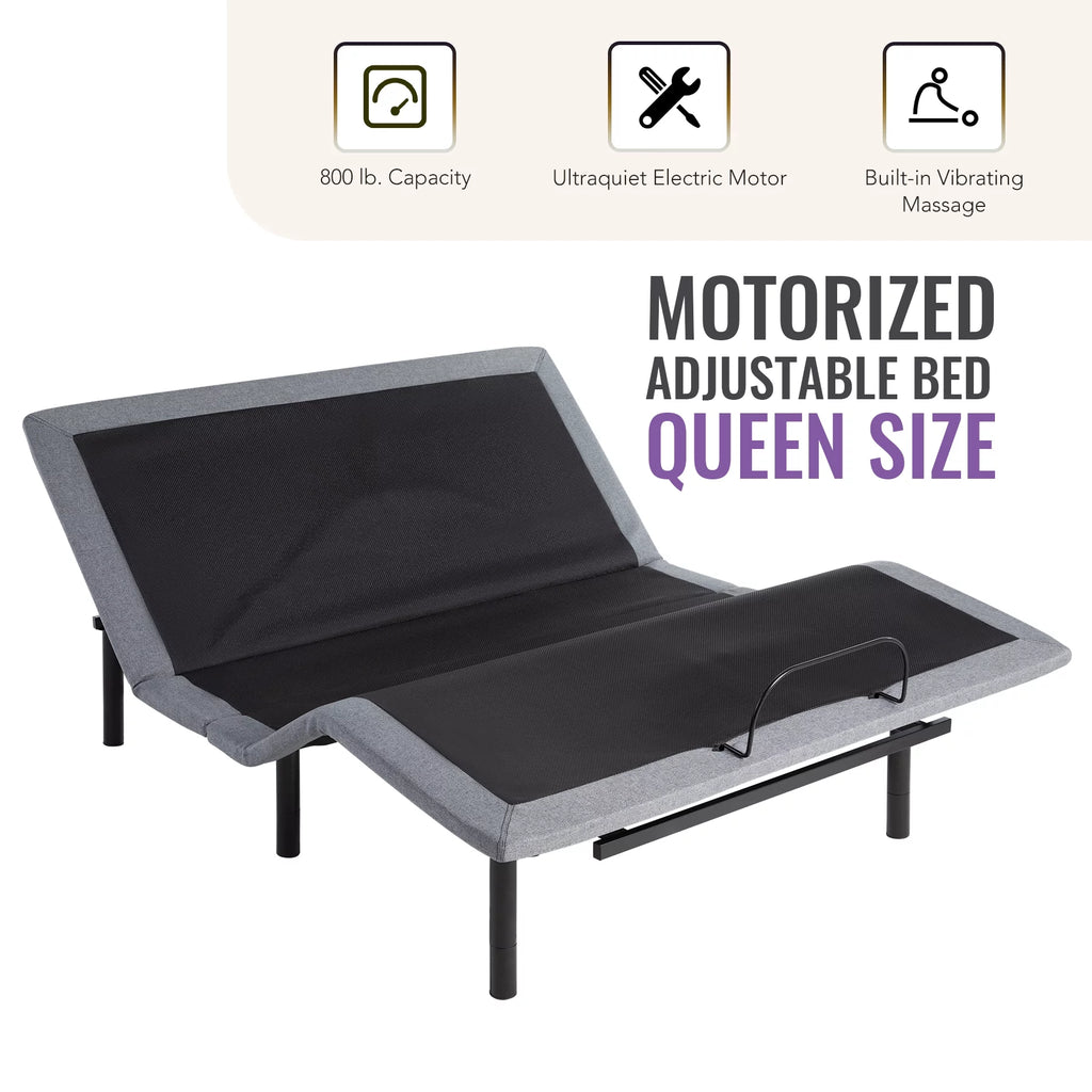 Queen Size Motorized Bed Frame with Remote Control N71191