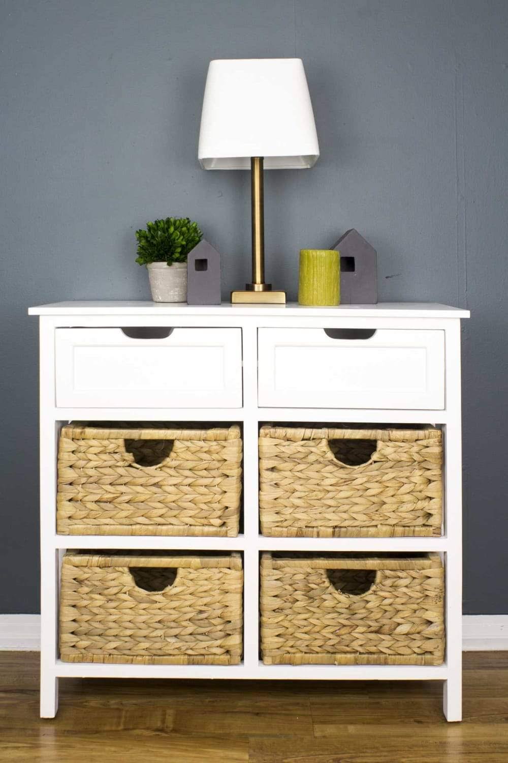 White Basket Cabinet M758406