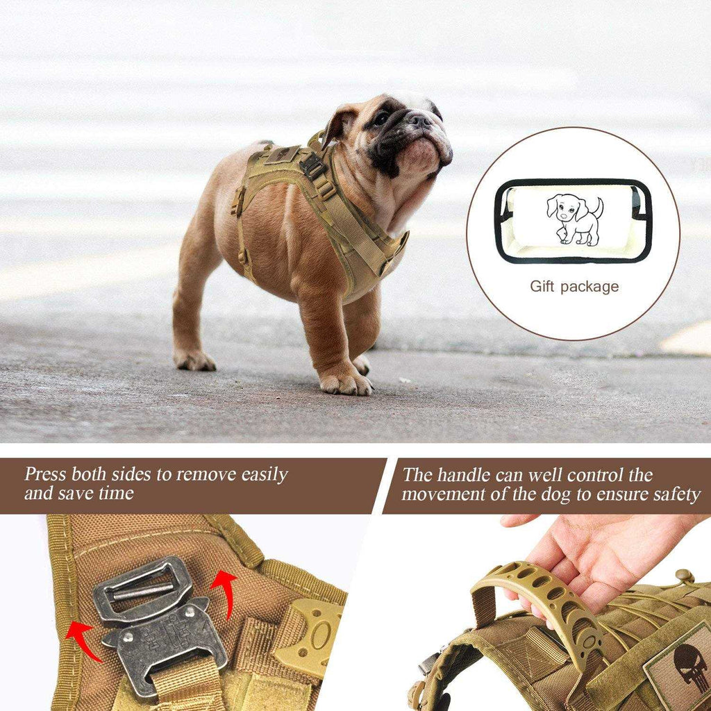 Tactical Service Dog Vest Harness with Rubber Handle & Metal K634030