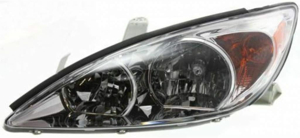 Chrome Headlight Assembly for Toyota Camry 2002 2003 2004 Passenger Side K383403