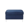 Blue Velvet Ottoman G8091