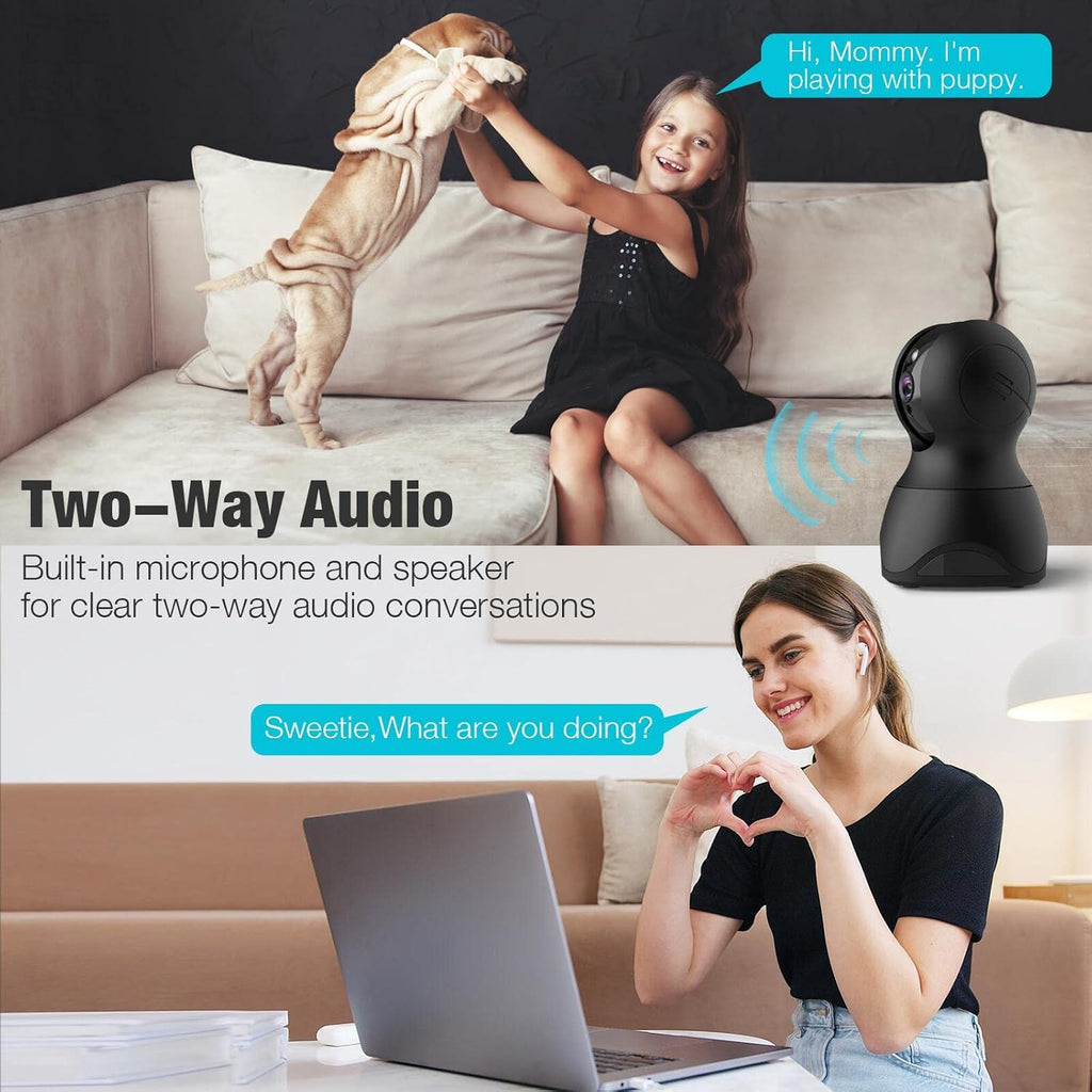 1080P WiFi Pan/Tilt Pet Camera with Night Vision M21464