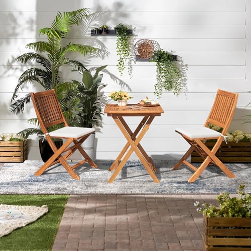 3 Piece Acacia Wood Folding Patio Bistro Set J49530