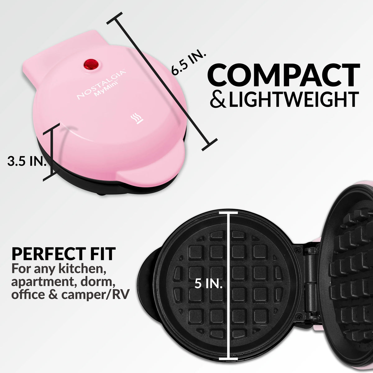 Pink Electric Waffle Maker T8145