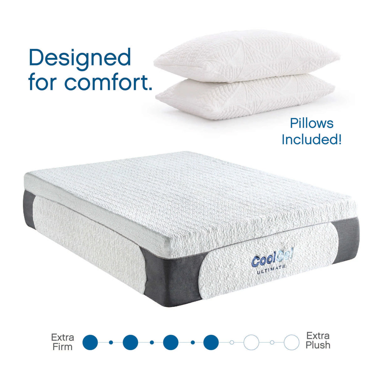 14 Gel Memory Foam Mattress with Pillow, Full U219