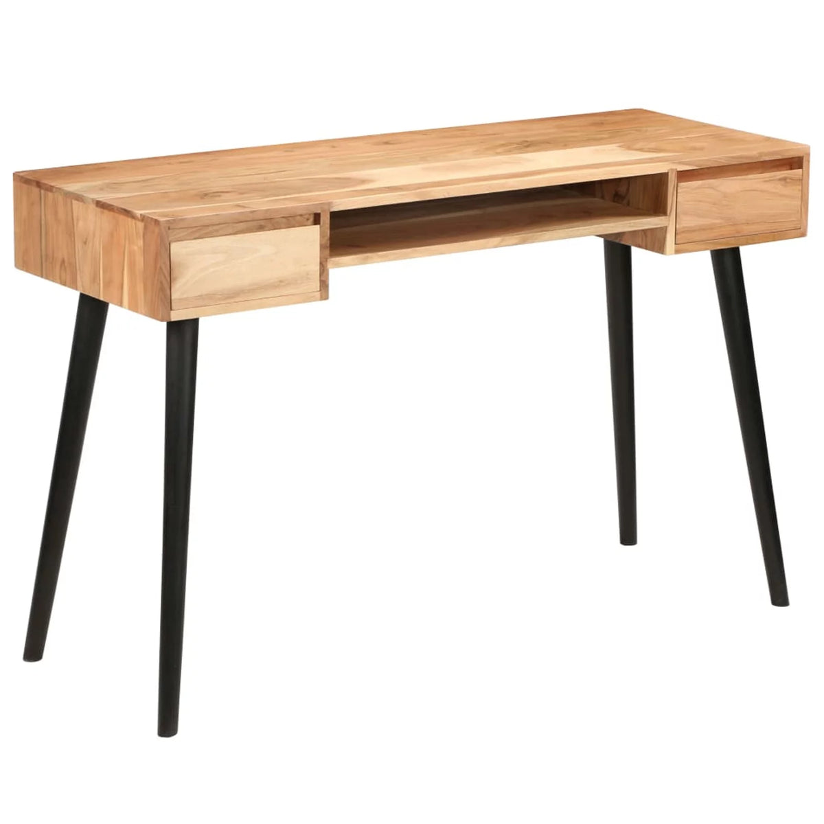 Acacia Wood Writing Table with 2 Drawers and 1 Shelf S470071
