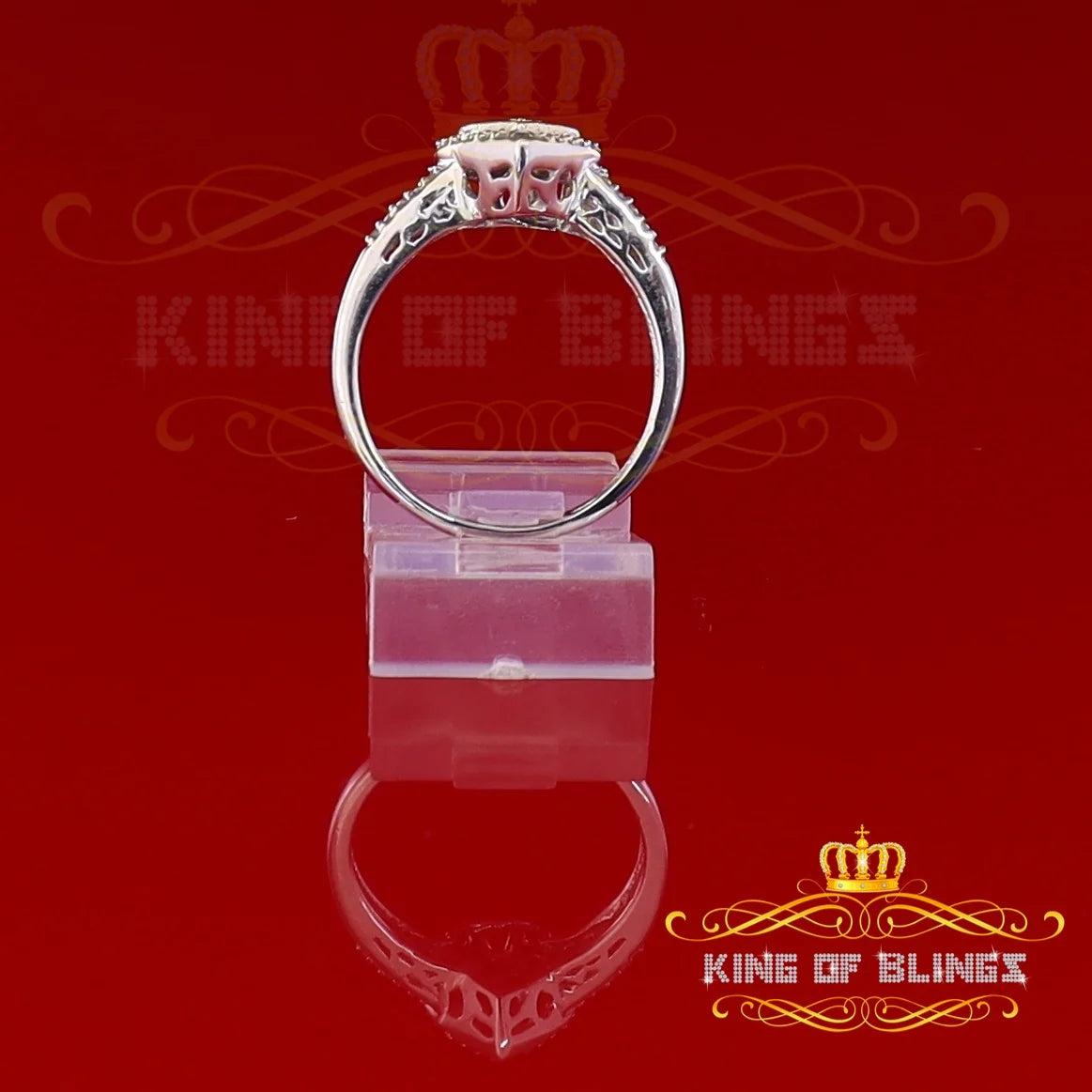 0.25 CT Real Diamond 925 Sterling Silver White Heart Ring Size 7 P58707