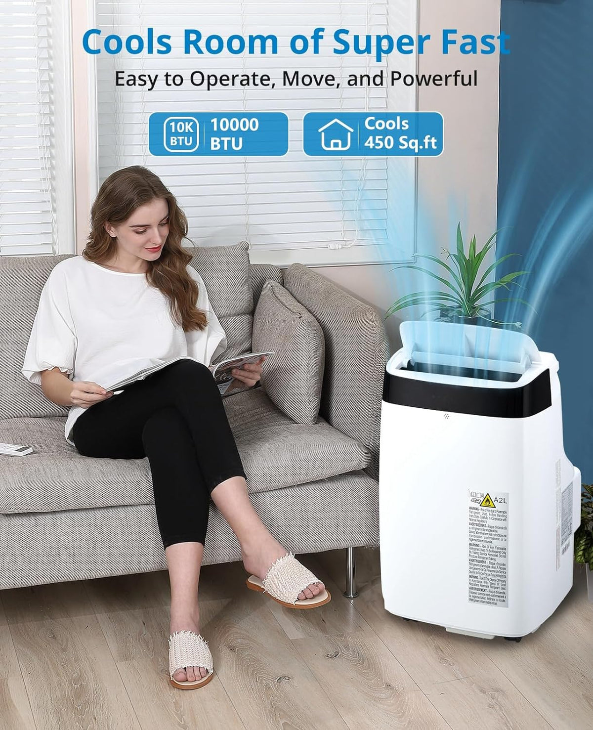 Portable 10000Btu Air Conditioner with Remote Control T7894