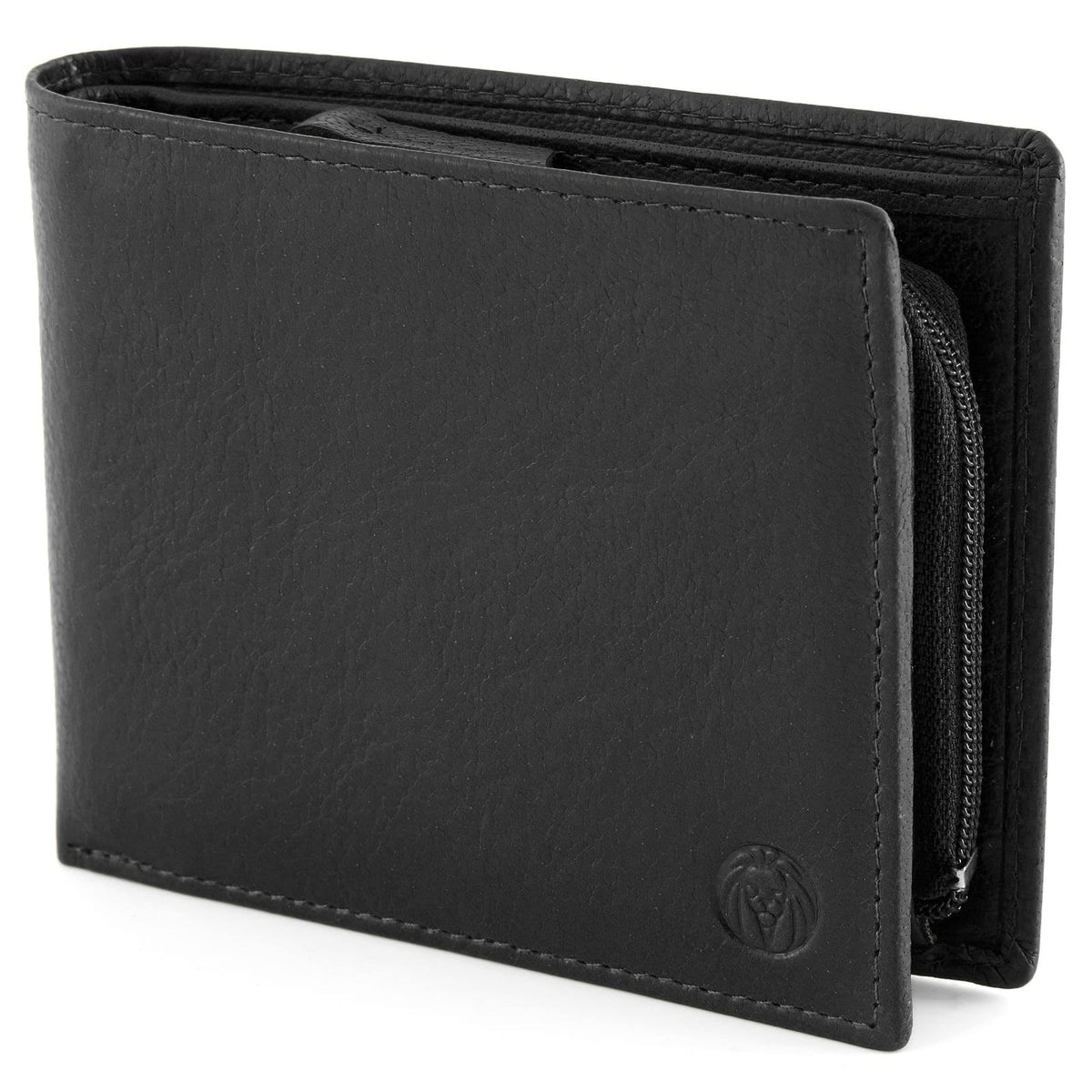 Black Inside Zip California Leather Wallet T8623