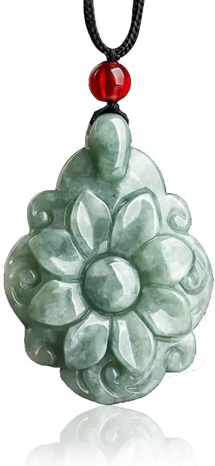 Jade Flower Pendant Necklace Y654980