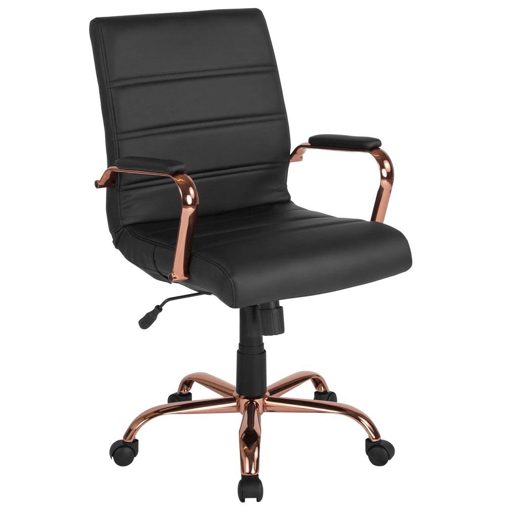 Black Leather Executive Swivel Office Chair J429