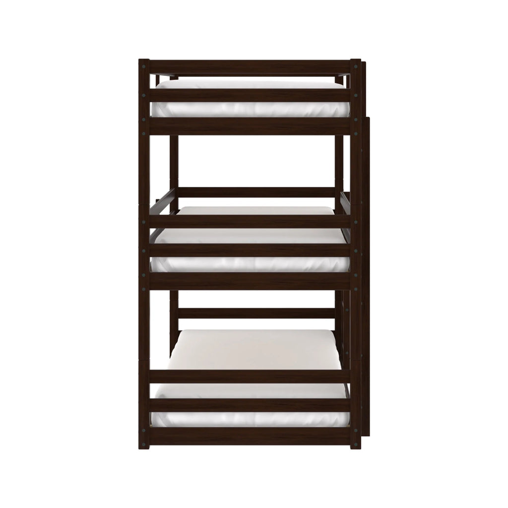 White Wood Convertible Bunk Bed J973